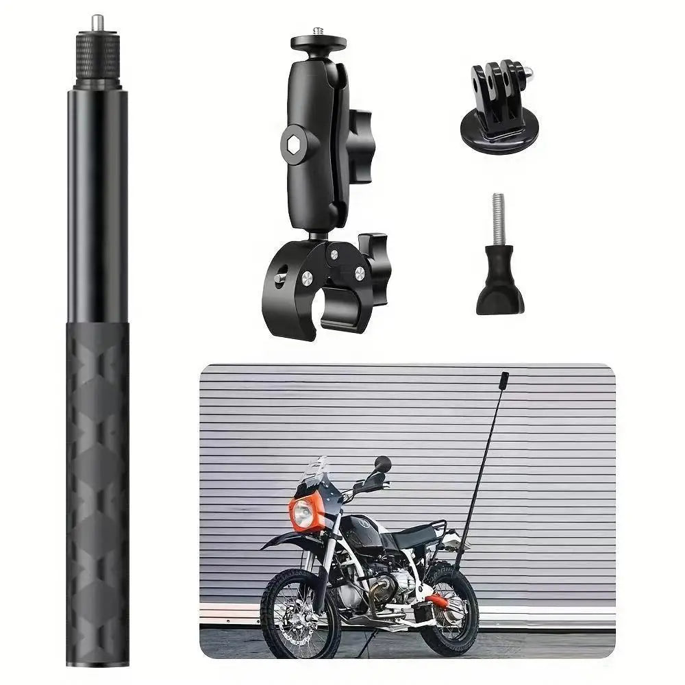 Perche selfie moto pour Insta360 X2/X3/X4/X5 – Kit fixation guidon