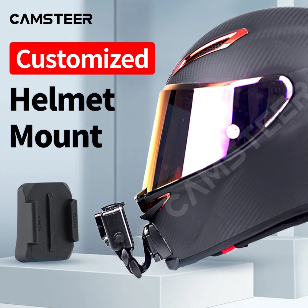 Support de menton pour casque moto – Compatible GoPro, Insta360, DJI